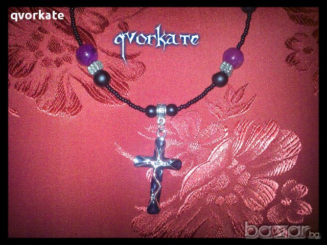  Колие с кръст, снимка 2 - Колиета, медальони, синджири - 10296775
