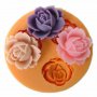  3D 3 малки розички кръгъл силиконов молд за фондан украса торта декорация мъфини шоколад, снимка 1 - Форми - 16463231