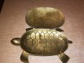антика костенурка-ретро колекция-мед/месинг-внос франция, снимка 1 - Колекции - 21303331