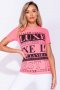 Дамска тениска в неоново розово, снимка 1 - Тениски - 25778825