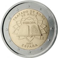 2 Евро монети (възпоменателни) емитирани 2007г (50 години от Подписването на Римският договор), снимка 4 - Нумизматика и бонистика - 16924227