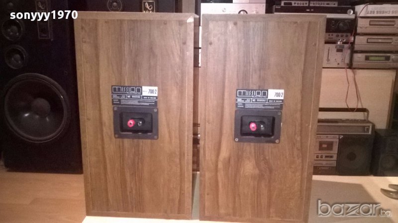 Mission 700-2х100w/8ohms-made in england-47х27х25см-внос англия, снимка 1