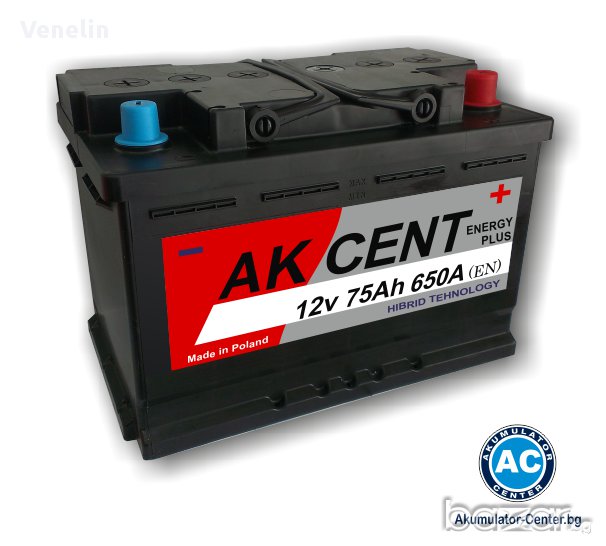 Акумулатор Akcent 45 Аh, снимка 1
