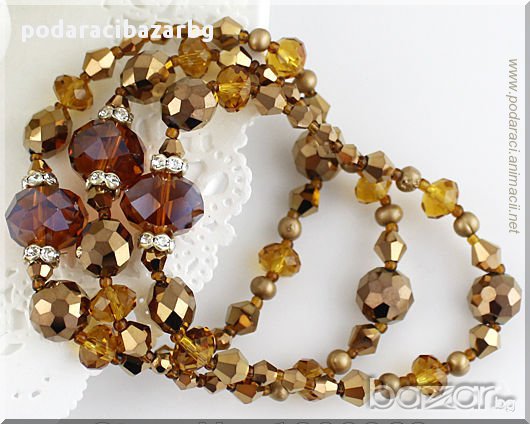 КОМПЛЕКТ ГРИВНИ – ЗЛАТЕН КЕХЛИБАР, снимка 1