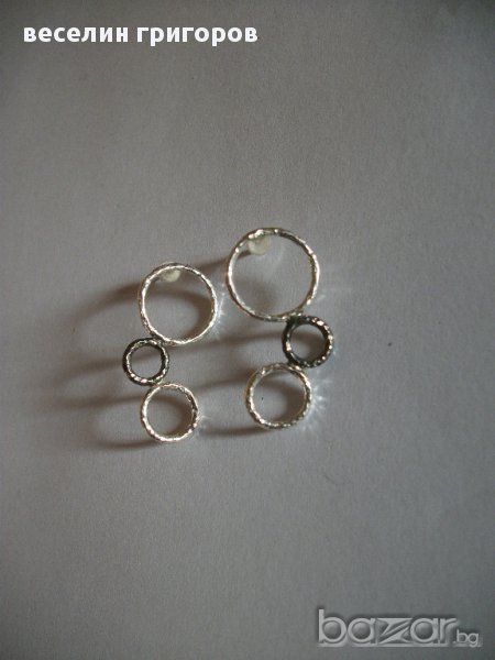 сребърни обеци, снимка 1