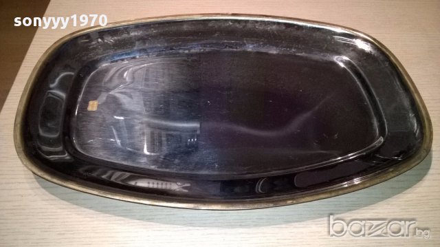 Oro 24k inox 18/10-поднос с позлата-45/31см-внос швеицария, снимка 12 - Други - 15461773