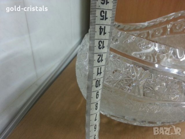  кристална купа овална, снимка 5 - Антикварни и старинни предмети - 24537685