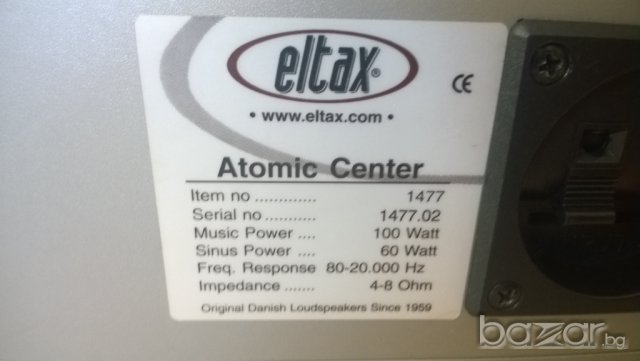 eltax-atomic sat-4/8ohm90/60watt-2бр+eltax-center-4/8ohm100/60watt, снимка 15 - Тонколони - 7743372
