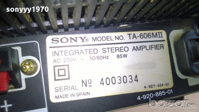 sony ta 606mii-stereo amplifier-внос швеицария, снимка 9 - Ресийвъри, усилватели, смесителни пултове - 10356115