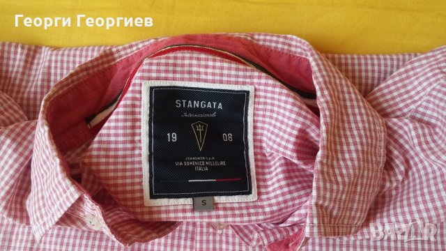 Мъжка риза Stangata/Стангата, 100% оригинал, снимка 8 - Ризи - 22527864