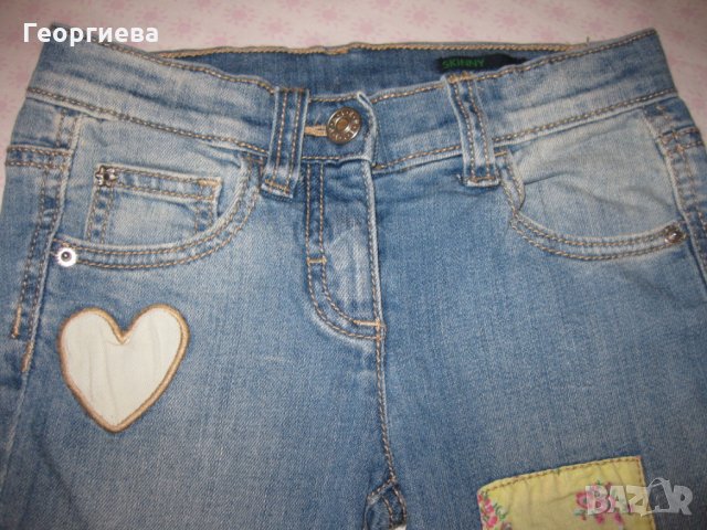 Коледна цена! Нови, маркови летни дънки за 5-6 годишно момиченце!!!, снимка 2 - Детски панталони и дънки - 22836626