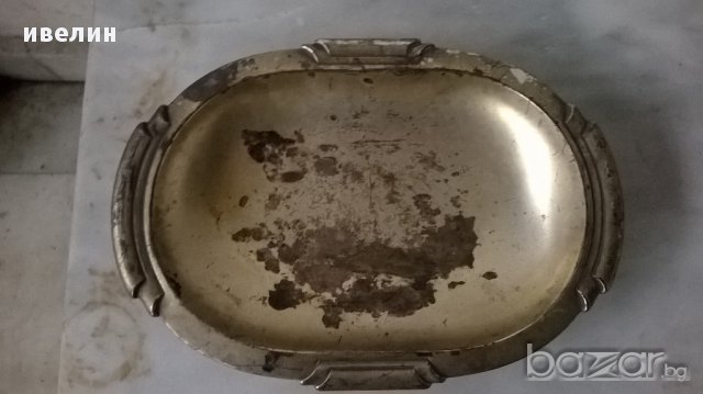 посребрена метална купа-арт деко, снимка 2 - Антикварни и старинни предмети - 17547328