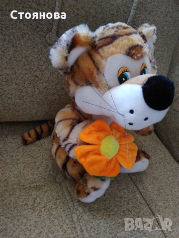 Плюшено тигърче с цвете, снимка 10 - Плюшени играчки - 25422757