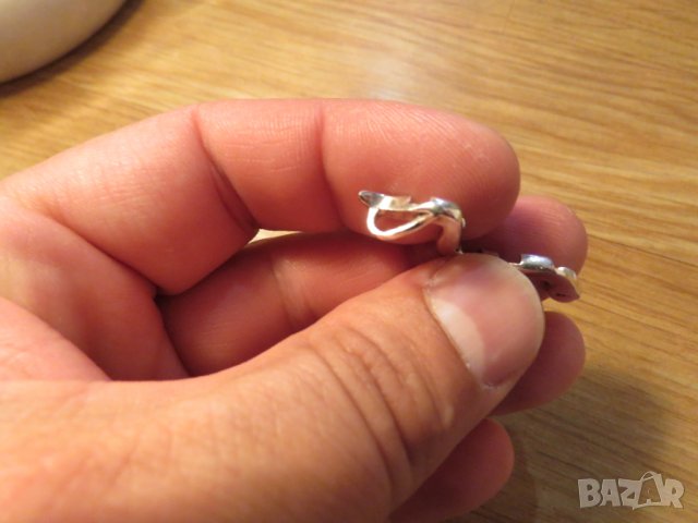 сребърен медальон, сребърно колие с красива змия и сребърно синджирче сребро, снимка 3 - Колиета, медальони, синджири - 25548235