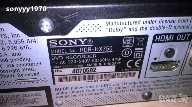 sony rdr hdd/dvd recorder+remote-внос швеицария, снимка 18 - Други - 24588713