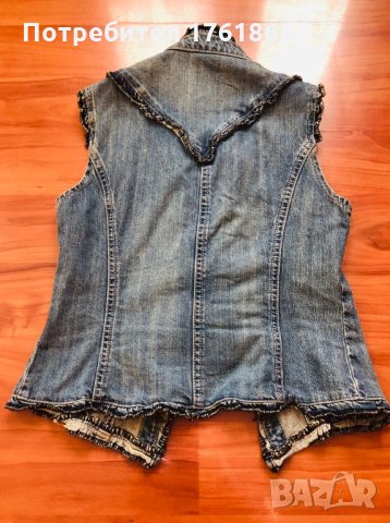 Дамски дънков елек, снимка 2 - Елеци - 23829284