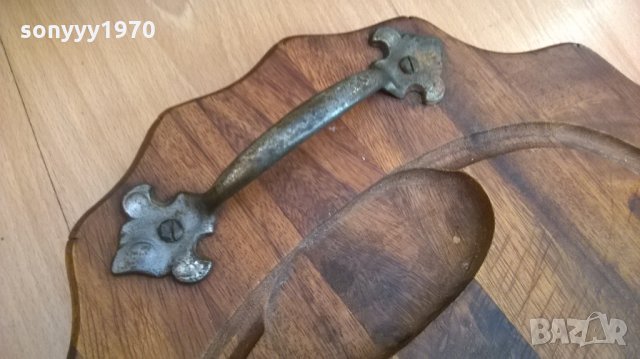 АНТИК-КОЛЕКЦИЯ-истинска масивна дъска за рязане на месо-57х37х4см-внос швеицария, снимка 6 - Колекции - 23986175