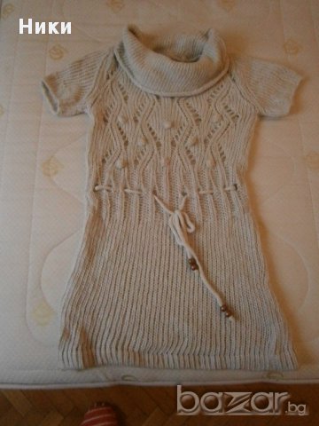 Дамски пуловер / туника с къс ръкав - размер М