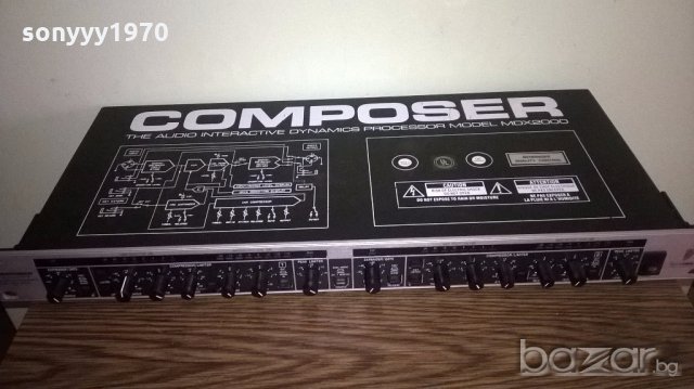behringer-composer-audio processor-внос швеицария, снимка 7 - Ресийвъри, усилватели, смесителни пултове - 19709933