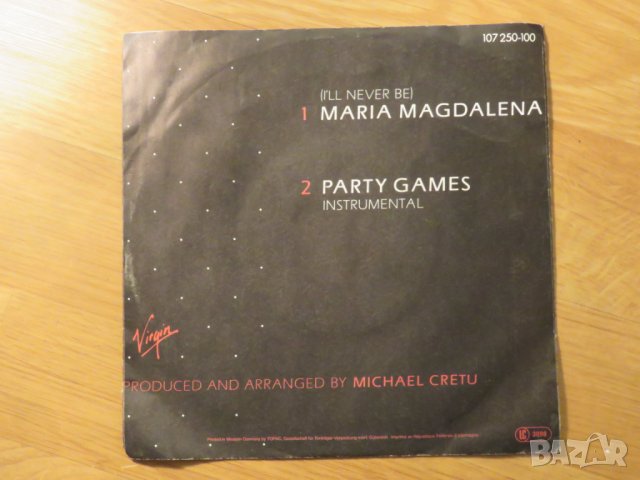 малка грамофонна плоча - Sandra - Ill never be Maria Magdalena  - изд.80те г, снимка 2 - Грамофонни плочи - 24865809