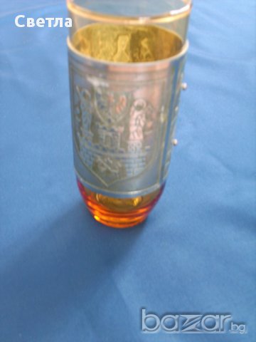 Чаша Стъклена с метален обков, с герба на гр.Познан, Полша, снимка 4 - Други ценни предмети - 17101251