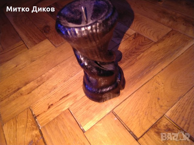 Свещник дървен ръчна изработка, снимка 2 - Декорация за дома - 24776642
