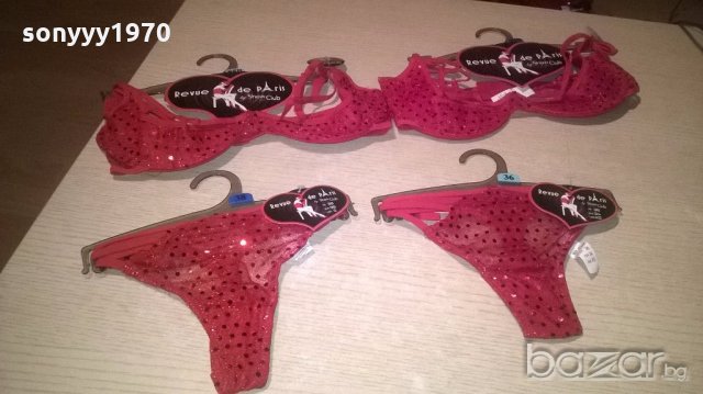 нов секси комплект-бикини+сутиен=25лв, снимка 2 - Корсети, бюстиета, топове - 19465924