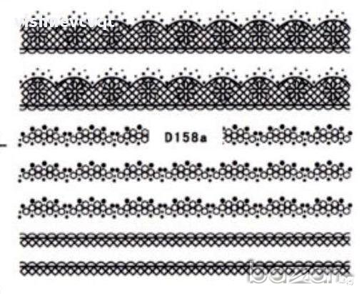 Ваденки за нокти дантела, снимка 2 - Продукти за маникюр - 11629576