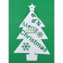 Коледна декорация за прозорец - елха с надпис Merry Christmas. Изработена от дунапрен и декорирана, снимка 1 - Коледни подаръци - 16204328
