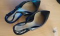 Дамски черни обувки от естествена кожа, снимка 1 - Дамски обувки на ток - 17914922