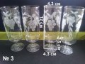 Три вида по четири чаши за концентрат стъклени от едно време, снимка 4