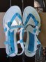 Нови кокетни синьо-бели кожени дамски сандали / летни обувки "Free Sun", естествена кожа, чехли, снимка 6