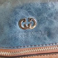 Gerry Weber чисто нова чанта от кожа в синьо, снимка 4 - Чанти - 20794447