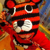 Плетена шапка тигър, снимка 1 - Шапки, шалове и ръкавици - 6586901