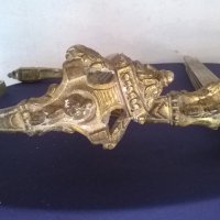 две барокови стойка за корнизи от позлатен бронз 2, снимка 5 - Антикварни и старинни предмети - 20119632