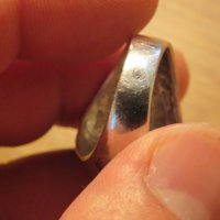 Старинен красив мъжки сребърен пръстен с голям камък  Черен Оникс и красива ръчна изработка, снимка 4 - Пръстени - 25614355