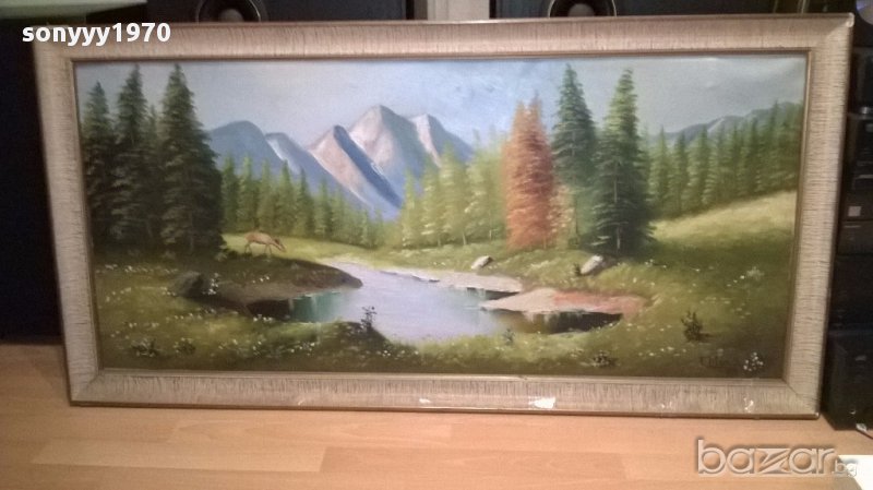 F.maius.-69 огромна испанска картина 131/66см-внос канарите, снимка 1