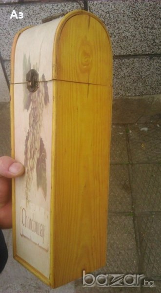 Дървена кутия за вино Шардоне , снимка 1