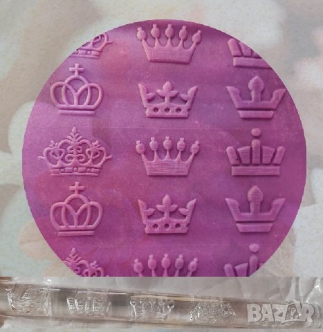 Корона корони релефна текстурна точилка за фондан украса торта сладки, снимка 1