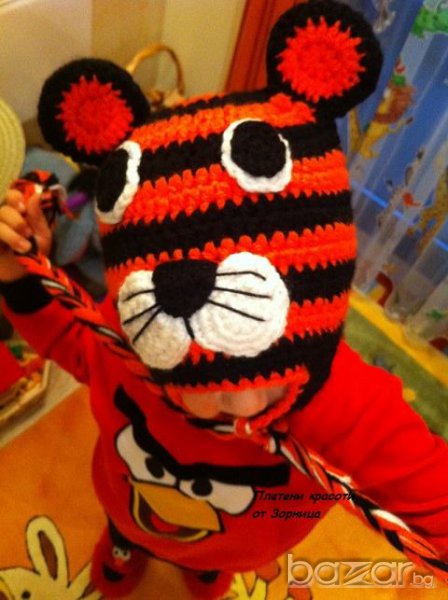 Плетена шапка тигър, снимка 1