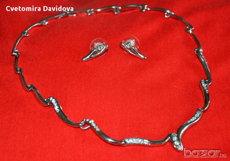 Абитуриентски комплект - колие и обици, снимка 1