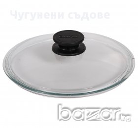 Капак стъклен термоустойчив кръгъл, нисък и висок, от 16 до 28 см, снимка 1