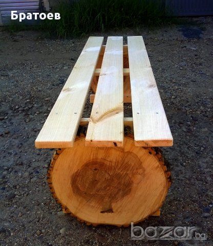 Бутикова дървена пейка, снимка 2 - Столове - 15153267