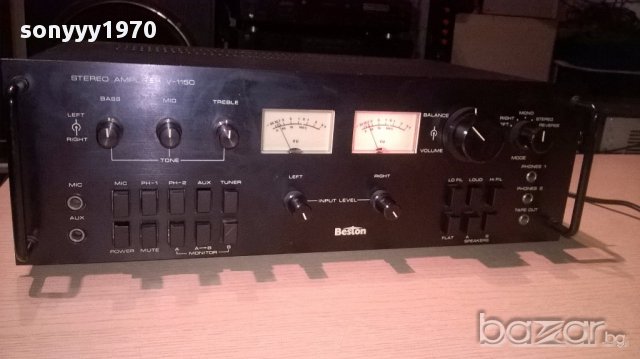 ПОРЪЧАН ЗА ITALY-Beston v-1150 stereo amplifier/330w-made in japan-внос швеицария, снимка 6 - Ресийвъри, усилватели, смесителни пултове - 15463112