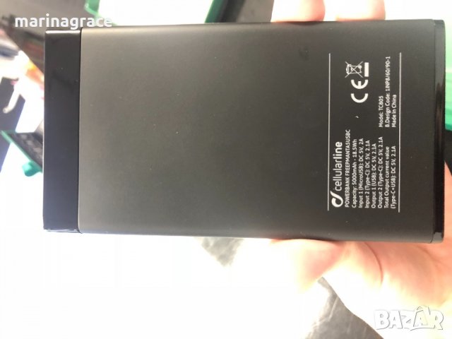 Fast Charge power bank външна батерия Cellularline Manta, 5 000mAh, снимка 6 - Оригинални батерии - 24631555