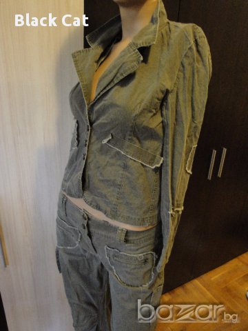 Зелен дамски костюм – панталон / панталони + дамско сако, блейзър, яке, комплект, сет, лот, снимка 14 - Костюми - 17883542