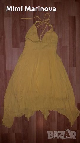 Жълта рокля, снимка 3 - Рокли - 25564524