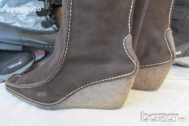 дамски ботуши BRONX® original, платформа, N- 40- 41, 100% естествен велур, GOGOMOTO.BAZAR.BG®, снимка 11 - Дамски ботуши - 20859742