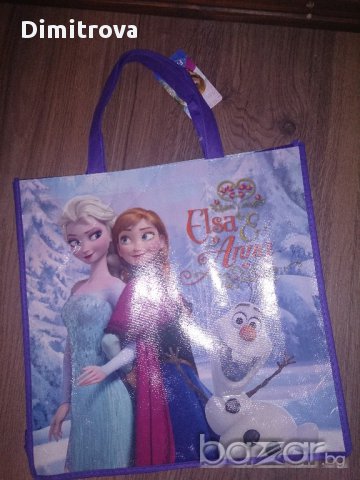 Чанта Замръзналото кралство, Дисни (Елза, Анна и Олаф), снимка 2 - Кенгура и ранички - 12274671
