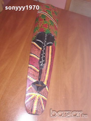 дървена маска-голяма и цветна-внос швеицария 80х17х7см, снимка 14 - Колекции - 21013914